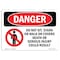 Signmission OSHA Danger Sign, Do Not Sit Stand Or Walk On, 14in X 10in Decal, 10" W, 14" L, Landscape OS-DS-D-1014-L-2512 - alternate 1